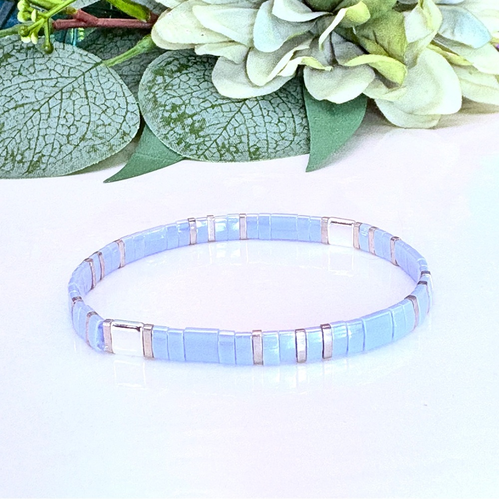 Miyuki Tila Bead Stretch Bracelet